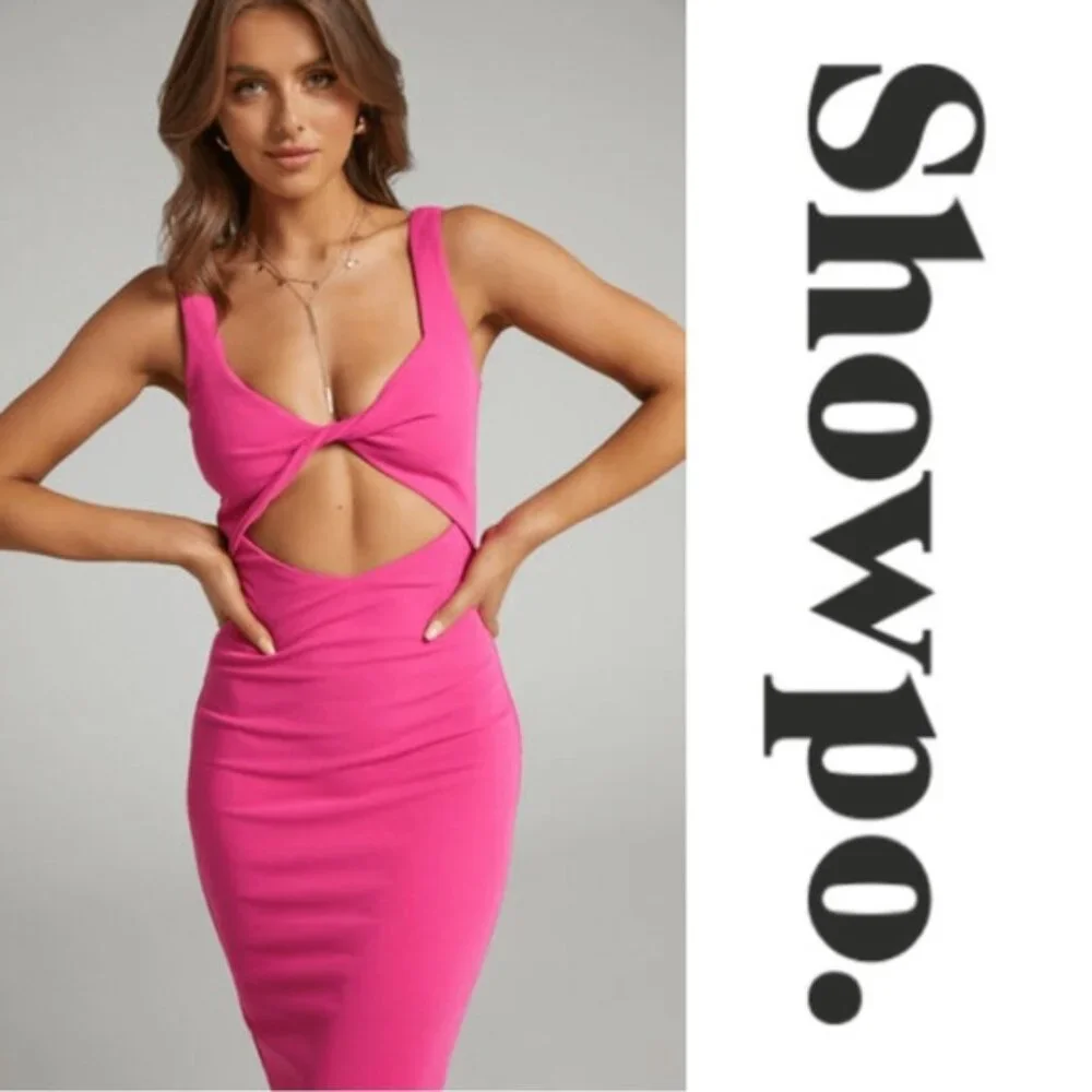 showpo pink dress - Caren Mini The pink hue pops for parties The reactions say it all